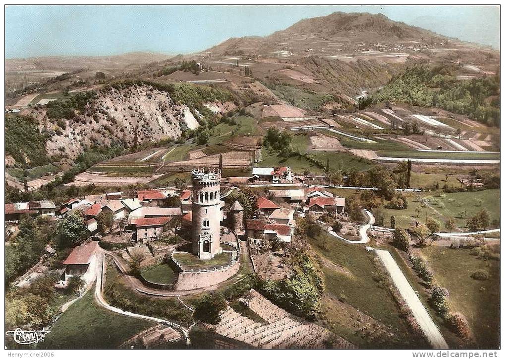 Pontcharra Sur Breda ( Isere) Vue Aérienne De La Tour Et Village D'avallon, Photo Combier - Pontcharra