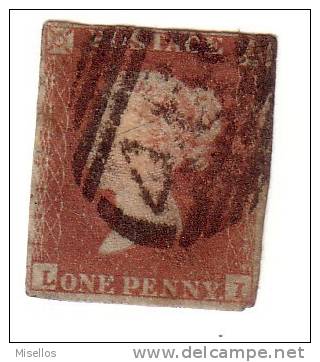 1841 Nº 3  Marrón 1 Penique Obliterado L I Ligero Descarne El El Dorso - Used Stamps