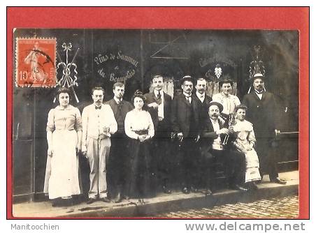 SUPERBE CARTE PHOTO D'UN CAFE RESTAURANT CERTAINEMENT PARIS 7eme - Cafés