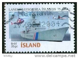 Iceland 2001 40k Coast Guard 75th Ann Issue #927 - Oblitérés