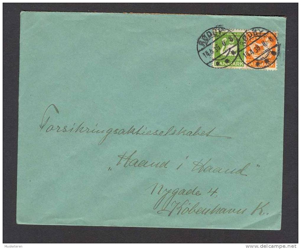 Denmark 1938 RØDBY Cover 1936 To København Hans Christian Andersen Ugly Duckling & Little Mermaid - Lettres & Documents