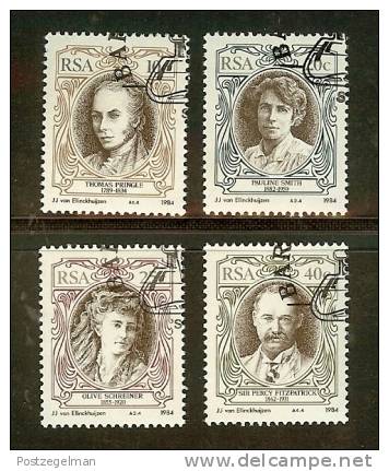 SOUTH AFRICA 1984 CTO Stamp(s) Writers 642-645 #3568 - Used Stamps