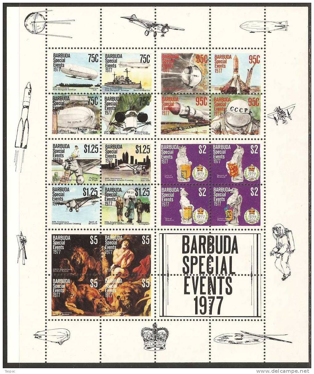 Barbuda 1977 Mi# Block 29 ** MNH - Anniversaries - Barbuda (...-1981)