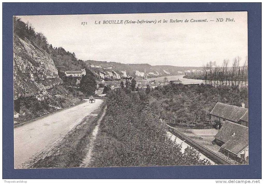 CPA 76 - La Bouille : Les Rochers De Caumont - Attelage  Environs De Rouen - La Bouille