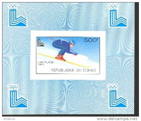 Chad 1980 Winter Olympic Games Lake Placid-80 DeLux Block 500f  MNH - Winter 1980: Lake Placid