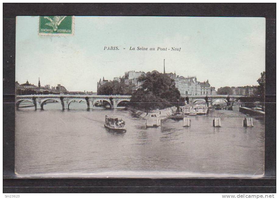 (G277) Paris - La Seine Au Pont-Neuf  - 1908 - - Houseboats