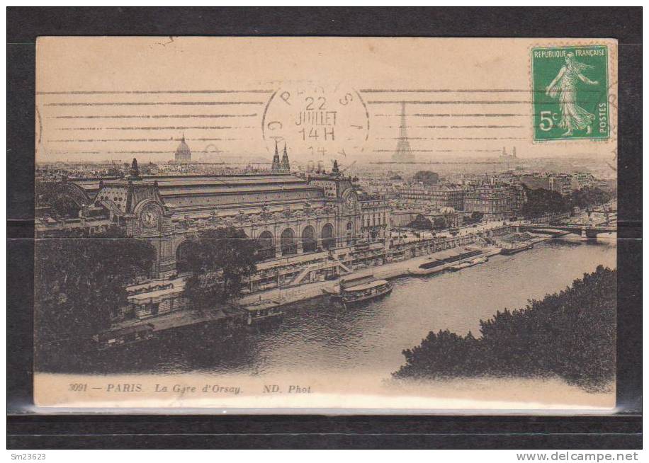 (G278) Paris - La Gare D´Orsay  - 1914 - Kleiner Riss Unten - Siehe Scan - - Péniches