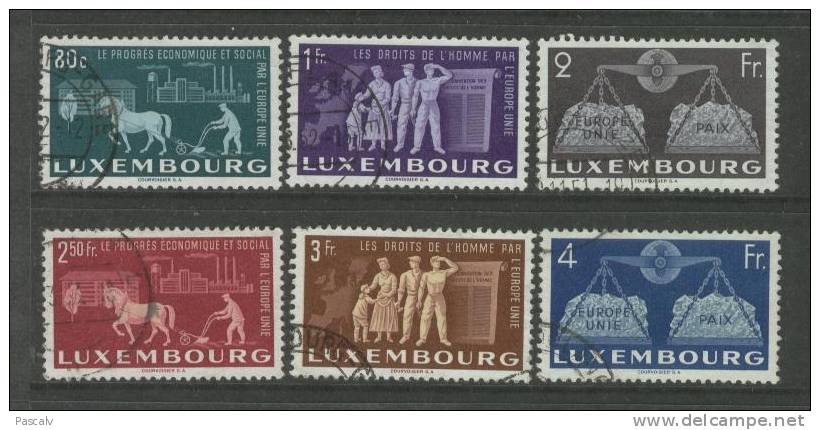 LUXEMBOURG Yvert 443 / 448 Série Complète Oblitérée - Used Stamps