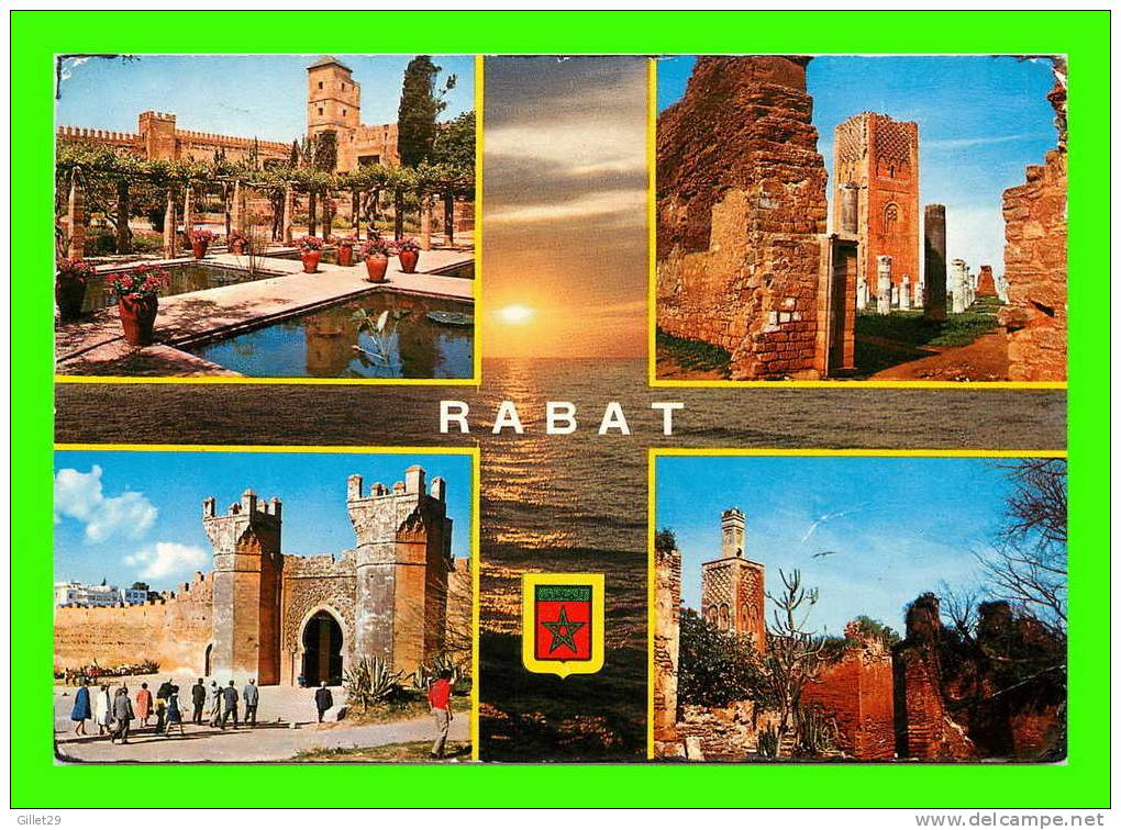 RABAT - LOT No 005 - 5 CARTES - S.M. HASSAN II -JARDIN OUDAIAS - MOSQUÉE PALAIS ROYAL - PALAIS DAR ES-SALAM -TOUR HASSAN - Rabat