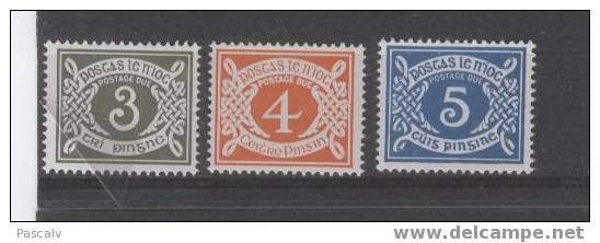 IRLANDE Taxe Yvert 17 / 19 Timbres Neufs ** MNH - Postage Due