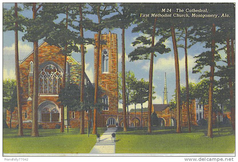 MONTGOMERY- ALABAMA - USA - FIRST METHODIST CHURCH - THE CATHEDRAL - 1943 - Autres & Non Classés