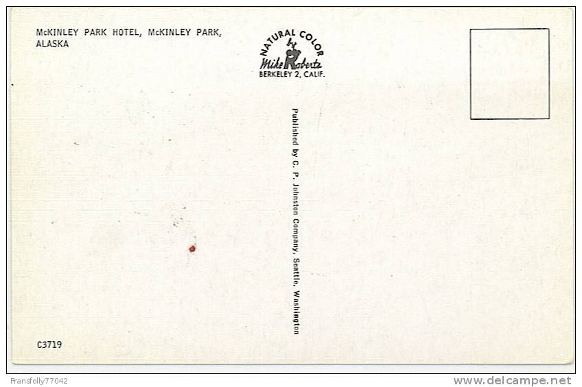 McKINLEY PARK - ALASKA - McKINLEY PARK HOTEL - CIRCA -1950´s - Other & Unclassified