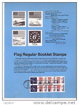 Flag Booklet - First Day Souvenier Page - 1981-1990