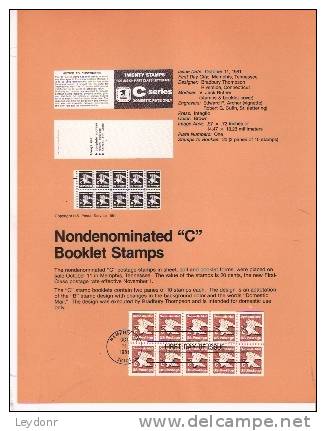 Eagle "C" Stamps - First Day Souvenier Page - 1981-1990