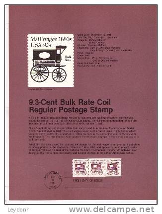 Mail Wagon  - First Day Souvenier Page - 1981-1990