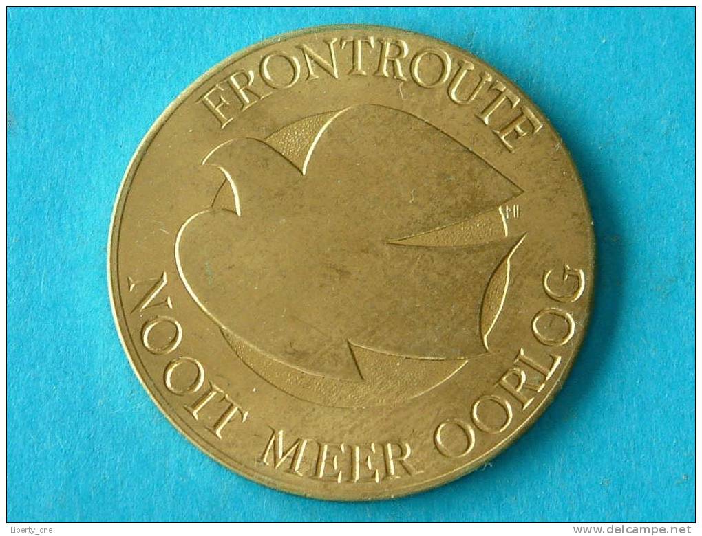 FRONTROUTE NOOIT MEER OORLOG - IEPER/DIKSMUIDE/NIEUWPOORT - 50 / Goudkleurig ( Details Zie Foto's) ! - Pièces écrasées (Elongated Coins)