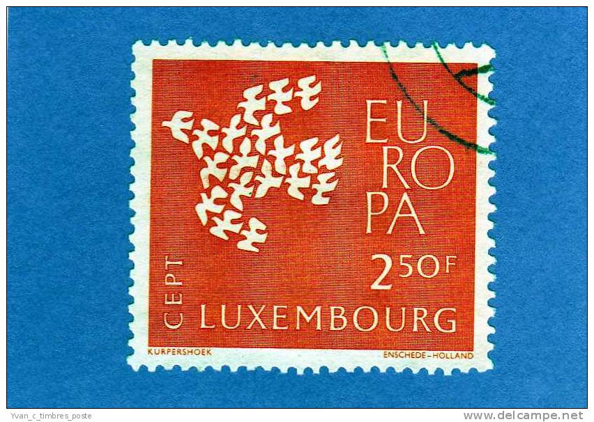 LUXEMBOURG TIMBRE N° 601 OBLITERE EUROPA 1961 - Usados