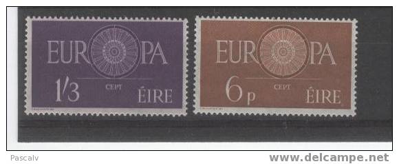 IRLANDE Yvert 146 / 147 Série Complète Neuve ** MNH Luxe Europa 1960 - Nuovi
