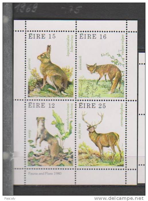 Yvert Bloc 3 ** Neuf Sans Charnière MNH Lapin Hermine Renard Cerf - Blocks & Sheetlets