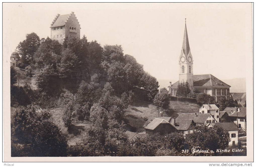 Uster : Schloss U.Kirche - Obl.1.10.1933 - Uster