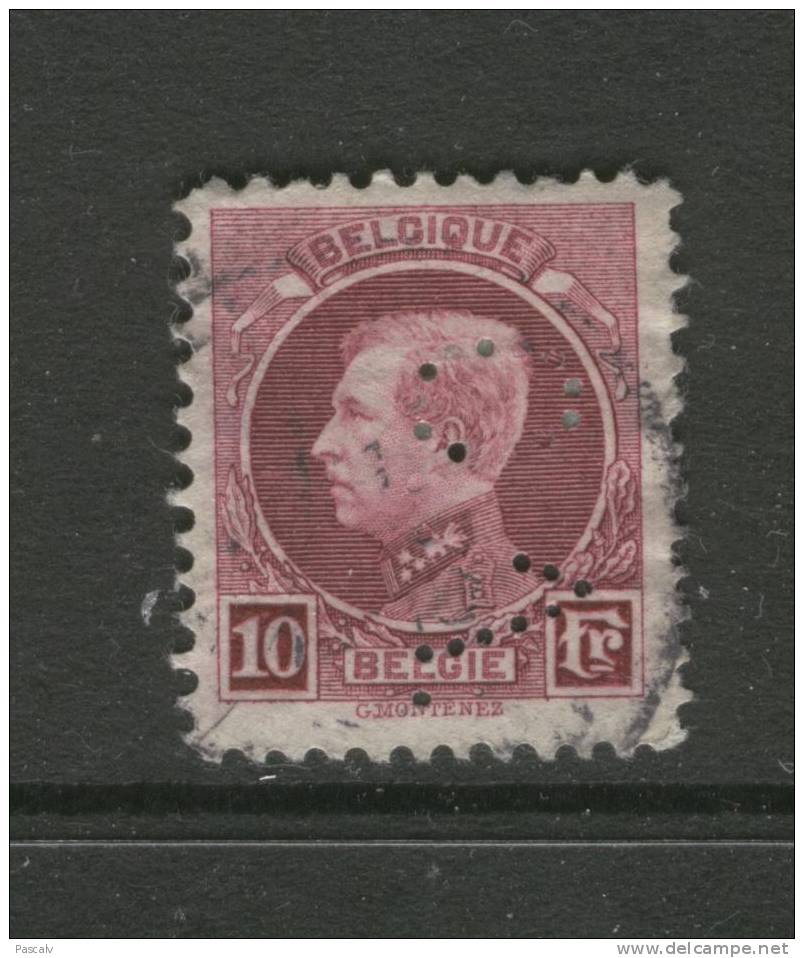 COB 219 Oblitéré Perforé CV - 1921-1925 Small Montenez