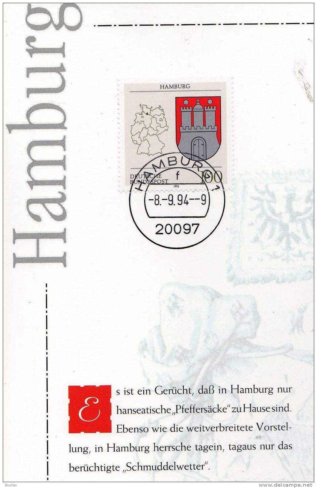 Wappen Geschenk-Buch Edition 1994 Deutschland BRD 1586/1 O 32€ Berlin Brandenburg Bremen NRW Hamburg Wap Book Of Germany - Enveloppes