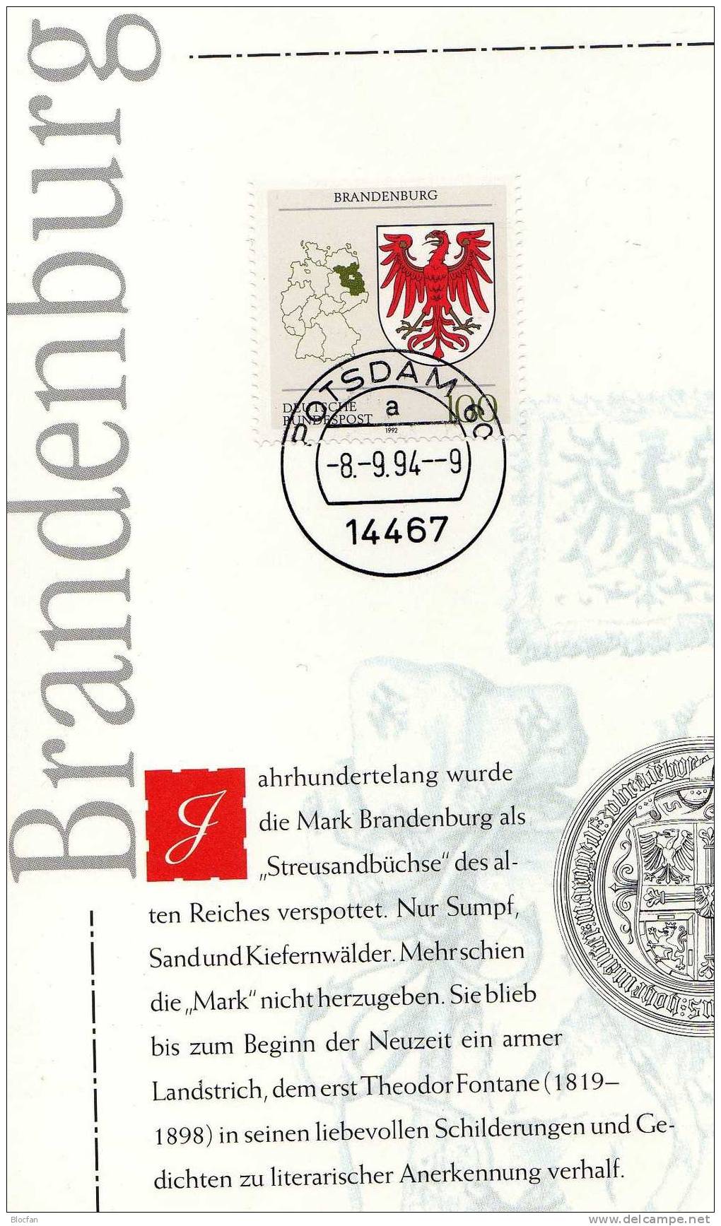 Wappen Geschenk-Buch Edition 1994 Deutschland BRD 1586/1 O 32€ Berlin Brandenburg Bremen NRW Hamburg Wap Book Of Germany - Enveloppes