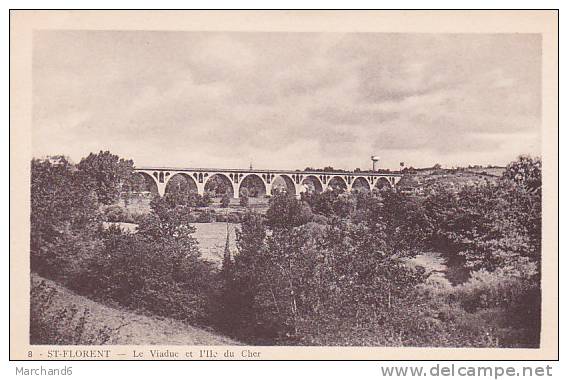 CHER.SAINT FLORENT.LE VIADUC ET L ILE DU CHER - Saint-Florent-sur-Cher