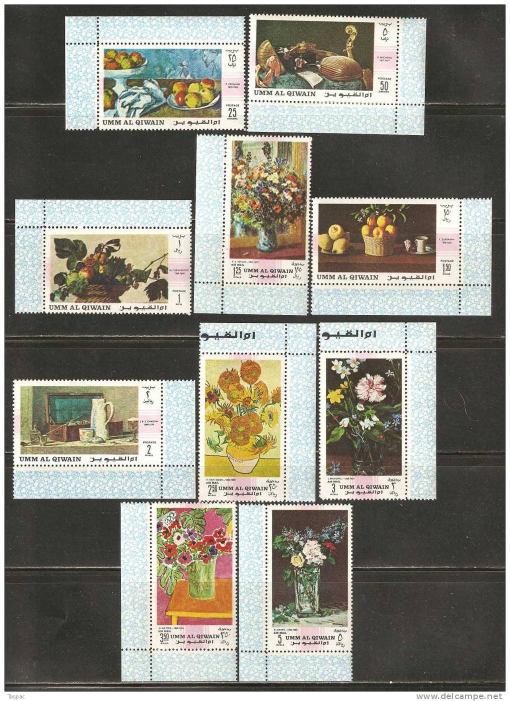 Umm Al-Qiwain 1968 Mi# 275-284 A ** MNH - Still Lifes By Old Masters - Umm Al-Qiwain