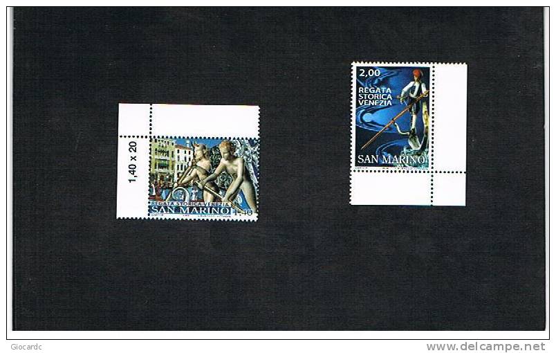 SAN MARINO - UNIF.2067.2068    -  2005   REGATA STORICA DI VENEZIA       -  NUOVI ** - Unused Stamps