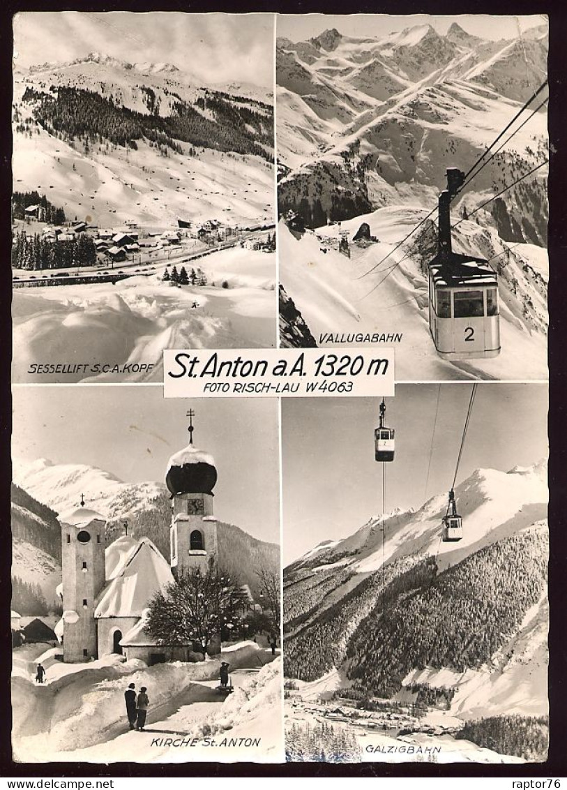 CPSM  Autriche SAINT ANTON Am Arlberg Multi-vues  Téléphérique - St. Anton Am Arlberg