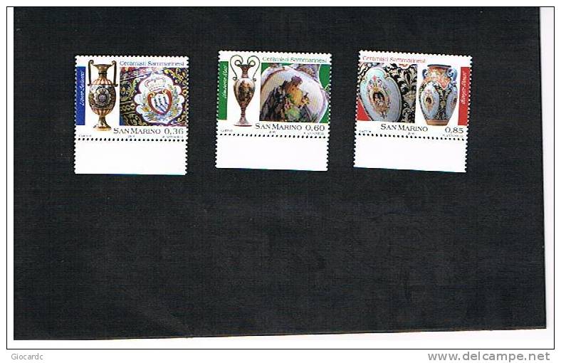 SAN MARINO - UNIF. 2212.2214    -    2009  CERAMISTI SANMARINESI        -  NUOVI ** - Unused Stamps