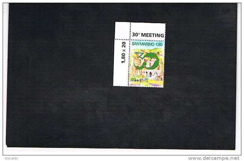 SAN MARINO - UNIF. N.C. -    2009   MEETING AMICIZIA TRA I POPOLI, RIMINI -   NUOVI ** - Unused Stamps