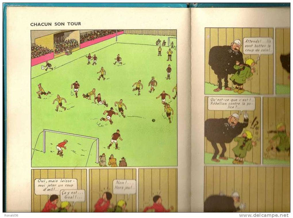 Bd HERGE : Les Exploits De Quick Et Flupke 3è Serie CASTERMAN Stade De Football Liste Collection TINTIN Et MILOU Au Dos - Hergé