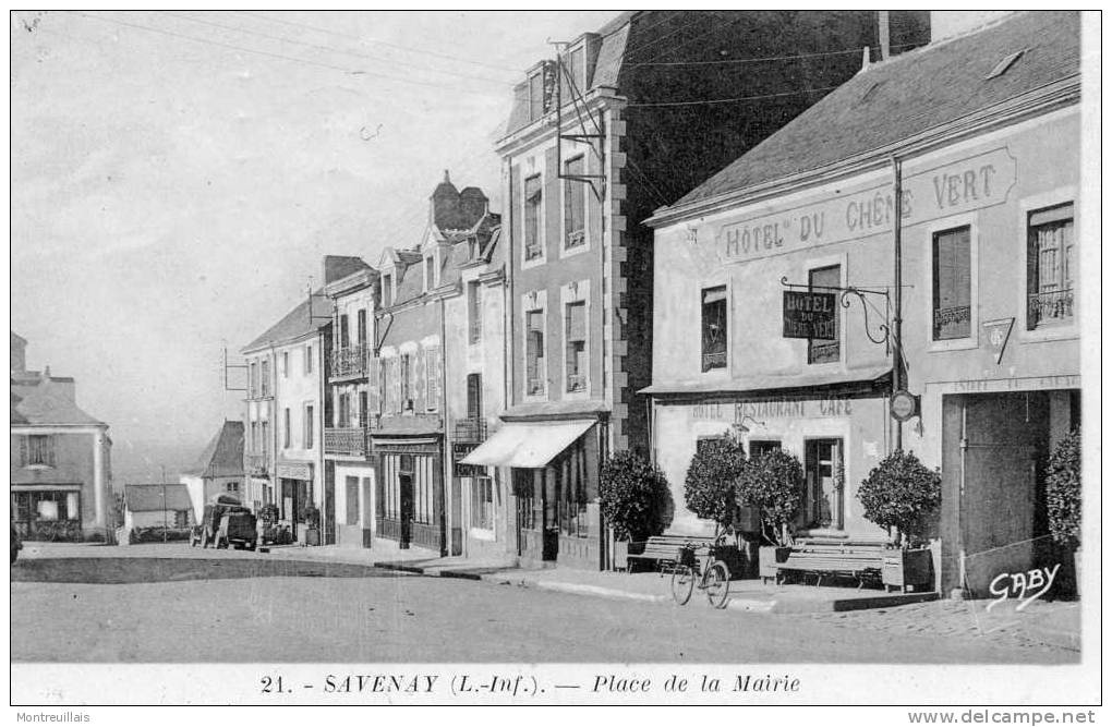 SAVENAY (44) Place De La Mairie, écrite, Timbrée - Savenay