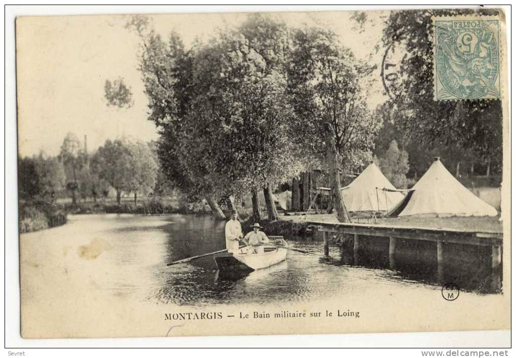 MONTARGIS - Le Bain Militaire Sur Le Loing. - Montargis