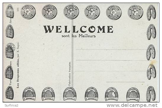 LES DRAPEAUX ALLIES By XAVIER SAGER - WELLCOME ADVERT **REDUCED** - Sager, Xavier
