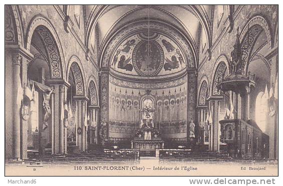 CHER.SAINT FLORENT.INTERIEURE DE L EGLISE - Saint-Florent-sur-Cher