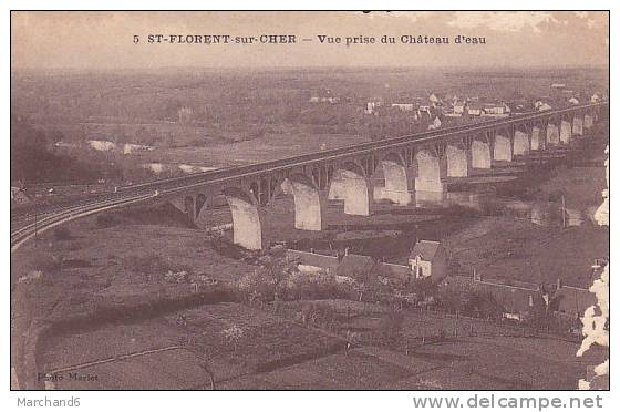 CHER.SAINT FLORENT.VUE PRISE DU CHATEAU D EAU......cp Abimee Voir Scan - Saint-Florent-sur-Cher