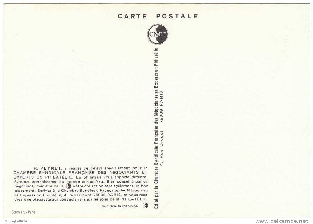 PEYNET. CARTE POSTALE Les Amoureux De La Philatélie. Date Non Mentionnée. 1986. - Peynet