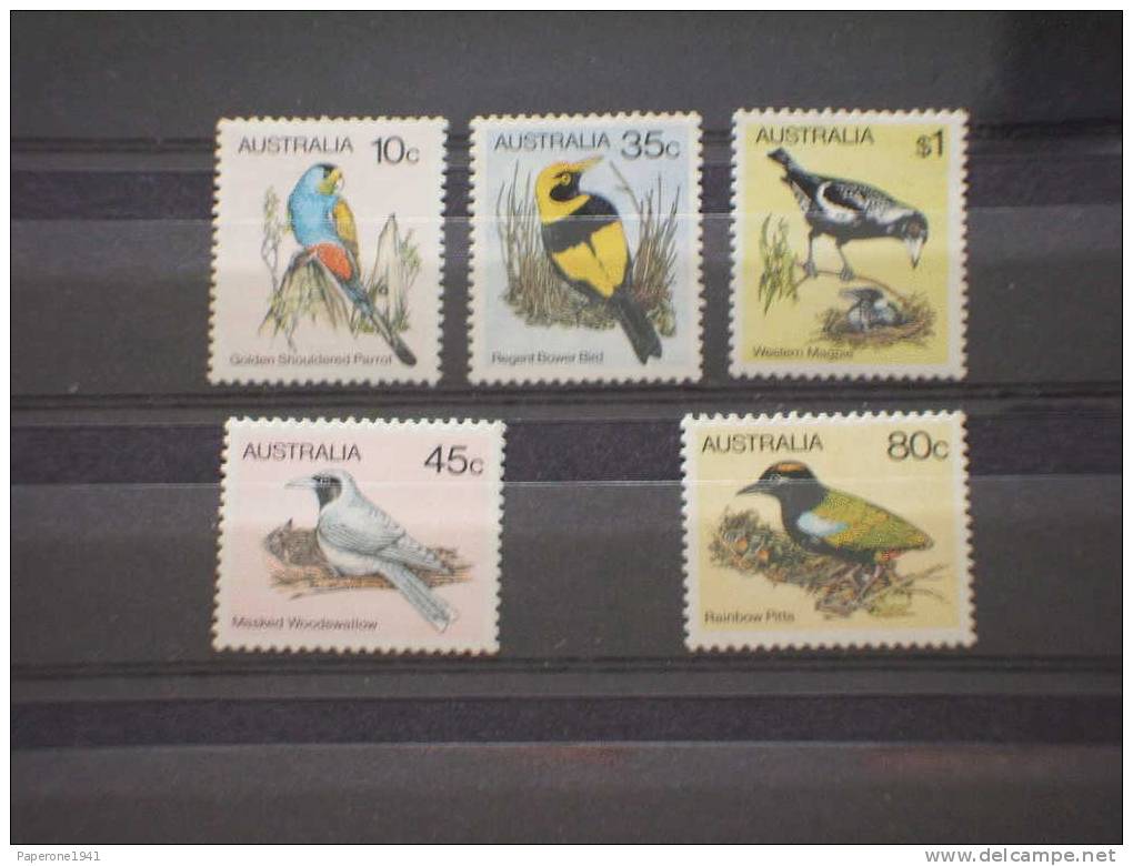 AUSTRALIA-1980 UCCELLI 5v. - NUOVI(++) - Mint Stamps