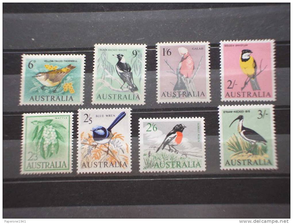 AUSTRALIA-1963/5 PITTORICA(FAUNA AVICOLA-FIORI) 8v. - NUOVI(++)-TEMATICHE. - Neufs