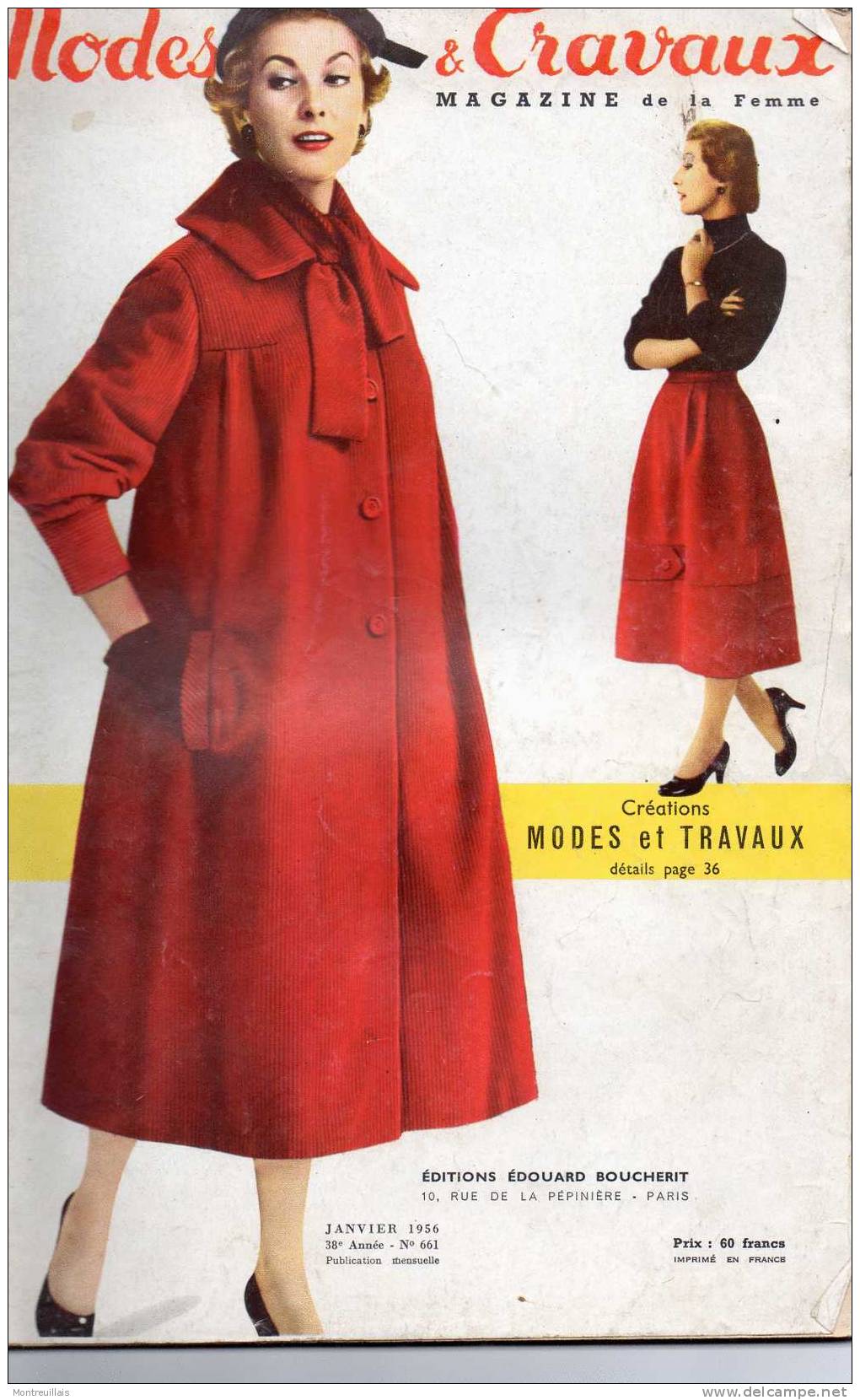 Modes Et Travaux De 1956, Magazine De La Femme,  N° 661, 89 Pages, Publicités, - Mode