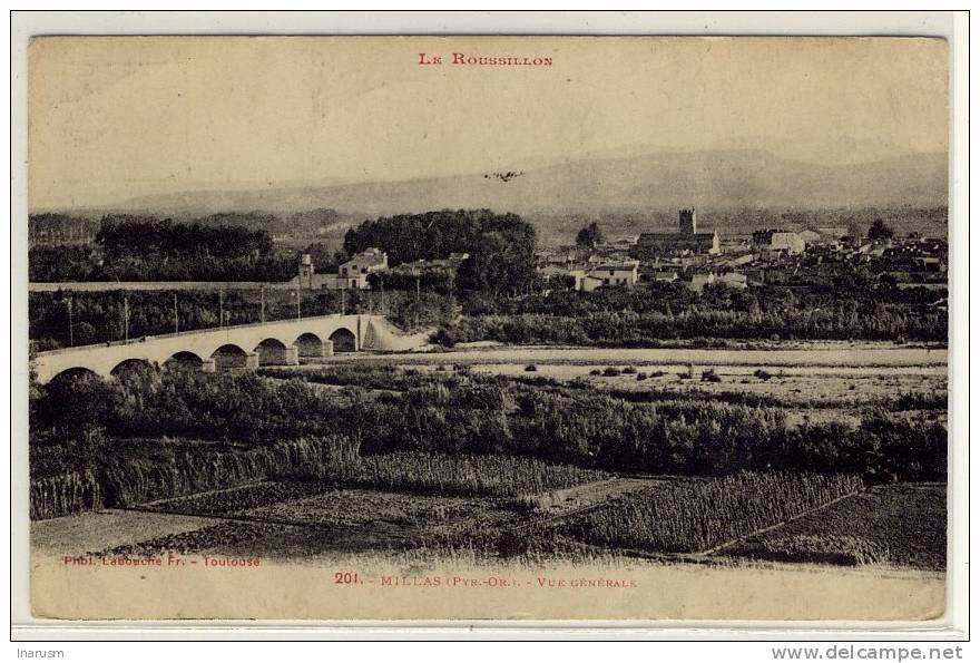 MILLAS - Vue Générale Sur La Ville - Ed. Labouche,  N° 201 - Millas