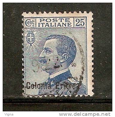 CE041 - ERITREA - Sassone 33 - Usato - Francobolli D'Italia Del 1906/8 - Eritrea