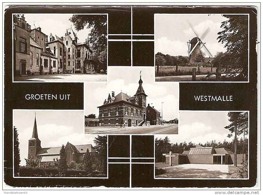 AK 973 GROETEN UIT WESTMALLE Mehbild 5 Bilder Scherpenbergmolen 12.7.78 13 2140 WESTMALLE N. 3700 Tongeren Prov. Limburg - Malle