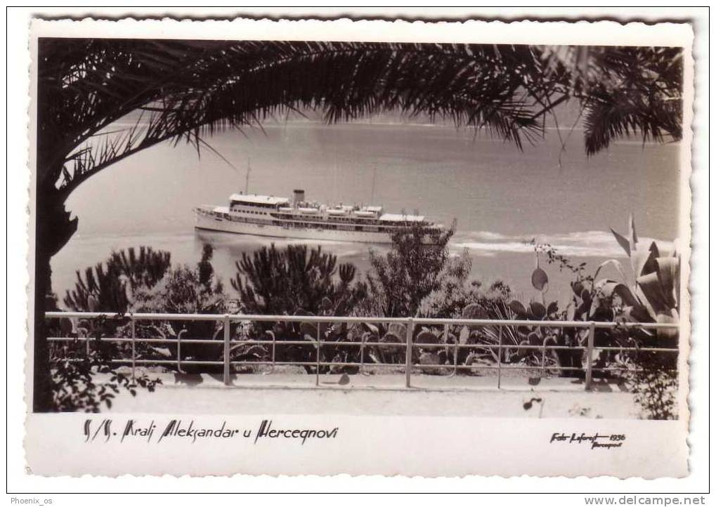 BOATS - KINGDOM Of YUGOSLAVIA, S.S. "Kralj Aleksandar", HERCEGNOVI, 1936 - Steamers