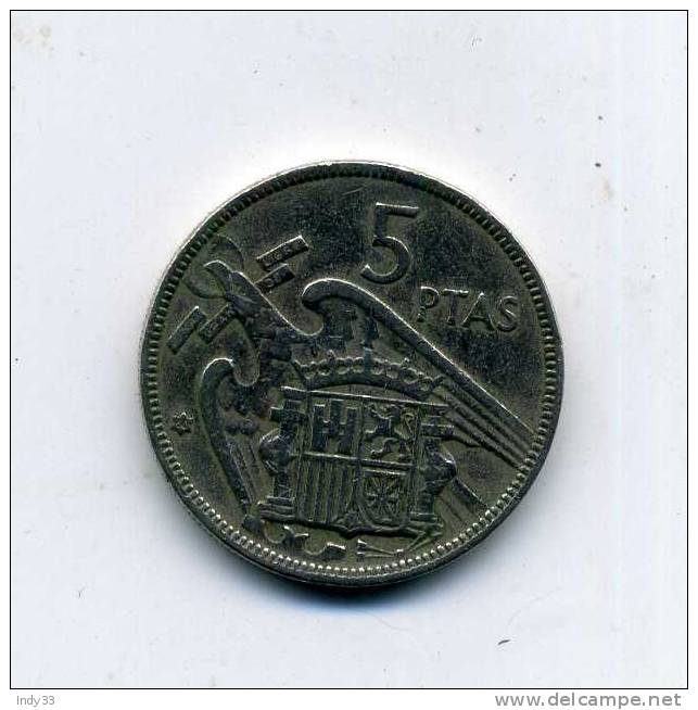 - MONNAIE  ESPAGNE 1949.... 5 P. 1957 - 5 Pesetas