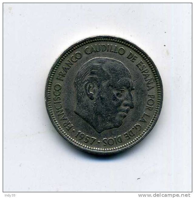 - MONNAIE  ESPAGNE 1949.... 5 P. 1957 - 5 Pesetas