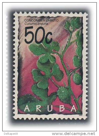 Aruba 1995 Mi 161 Sc 123 ** Cucumis Anguria: West Indian Gherkin / Concomber Chikito / Augurk - Vegetables / Légumes - Légumes